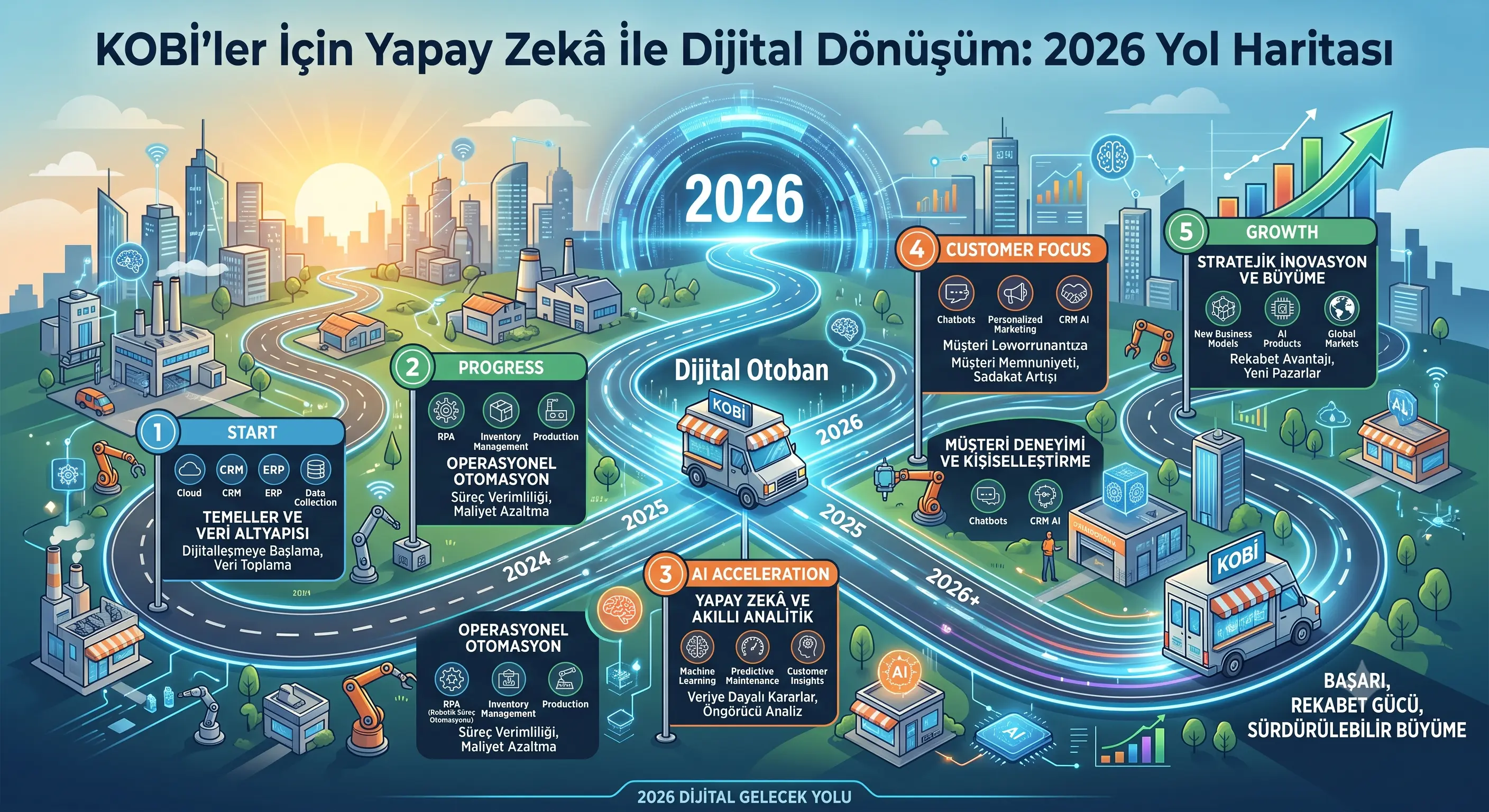 KOBİ'ler için Yapay Zekâ ile Dijital Dönüşüm: 2026 Rehberi